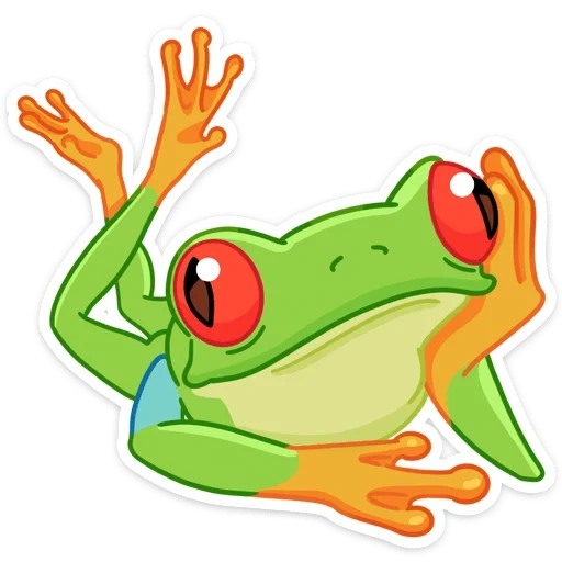 grenouille, frog 2d, grenouille crapaud, ouaouaron, stickers grenouille