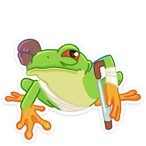 grenouille à pinces, cartoon de grenouille, grenouille à fond blanc, illustration de grenouille, vecteur de grenouille arboricole