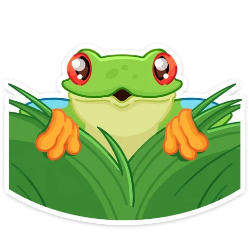 frogs, the frog is a template, the frog is vector, frog drawings are cute, picture frog with a swamp