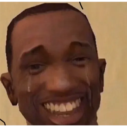 carl johnson, carl johnson c.j, c.j sorrindo por causa de um meme, desejo c.j motivo dian, carl johnson c.j sorria