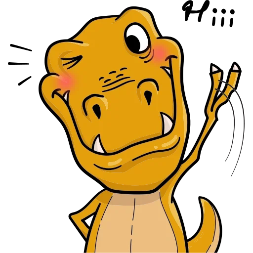 gracioso, dinosaurio de dibujos animados