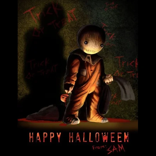 trick r treat, película de terror de halloween, sam trick r treat, feliz halloween, billetera o película de la vida