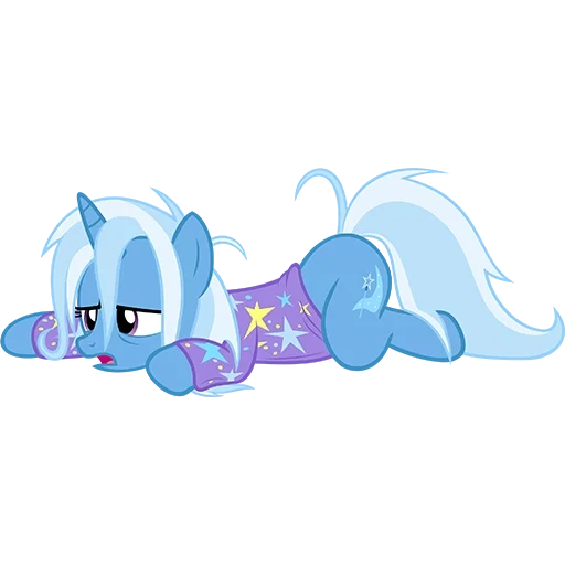 trixie mlp, ma trish kecil, kuda poni biru-biru, mlp trish kirin, ma trish kecil menangis