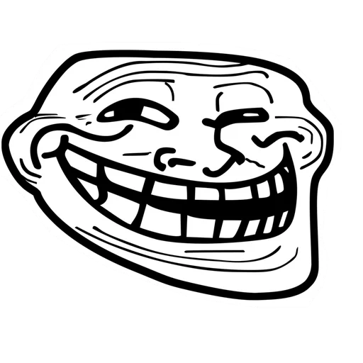 i troll, faccia di troll, faccia di troll meme, faccia di troll meme, colorazione faccia troll