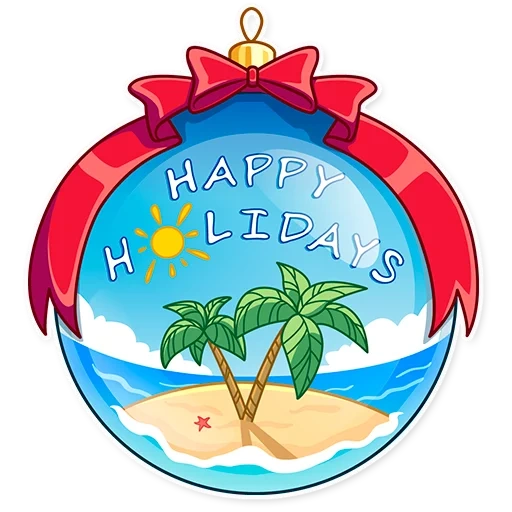 holiday, summer beach, tropic sticker