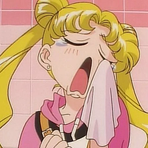 sailor moon, anime sailormun, anime sailor moon, usagi tsukino menangis, usagi tsukino malu