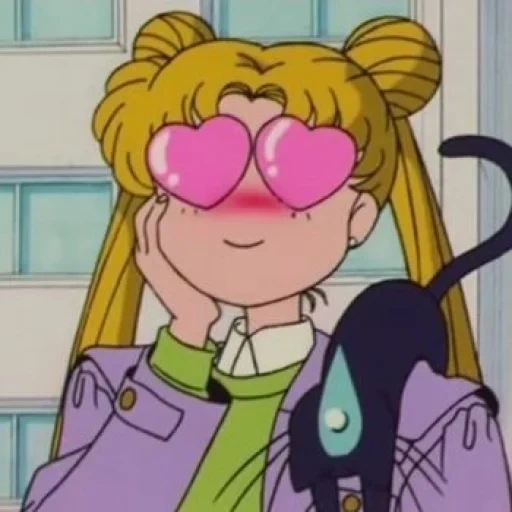 sailor moon, sailormun anime, sailor moon usagi, sailor moon usagi milashka, sailor moon's eyes heart