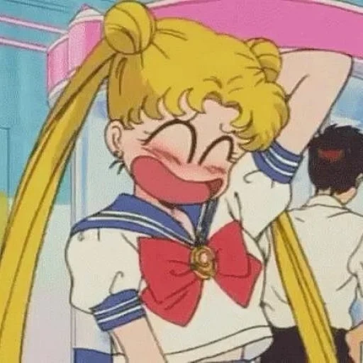 sailor moon, sailormun banny, anime sailor moon, sailor moon usagi, bannie tsukino tertawa