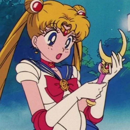 sailor moon, sailor moon usagi, anime sailor moon, usagi tsukino 1992, bulan sailor prajurit kecantikan