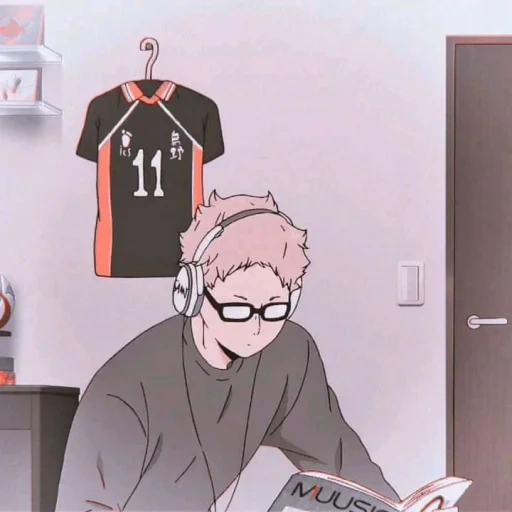 tsukishima, tsukushima, tsokishima, also opus anime, anime volleyball tsukishim ästhetik