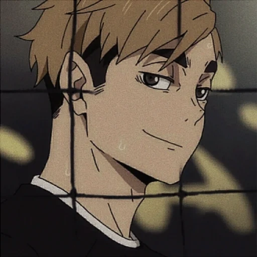 haikyuu, imagen, miya atsumu, anime de voleibol, voleibol de anime agrietado