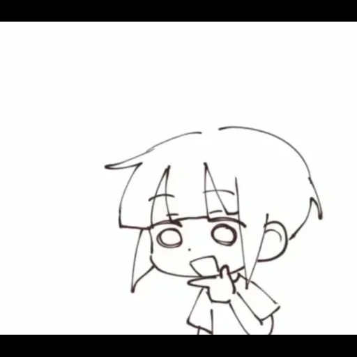 chibi, anime, gambar, sketsa chibi, chibi dengan pensil