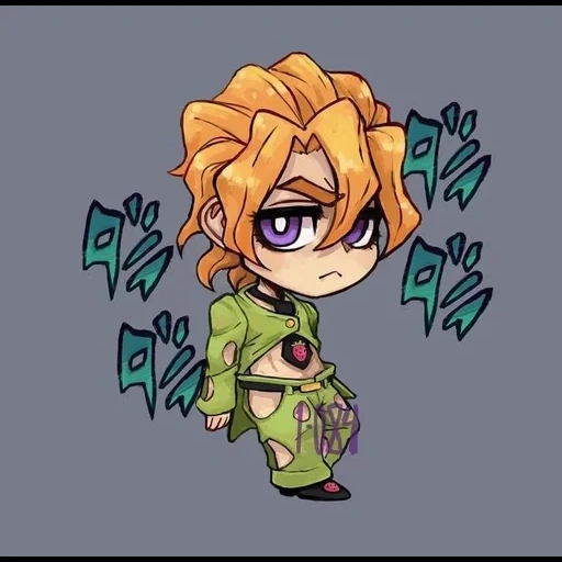 персонажи аниме, jojo chibi fugo, dio brando чиби, дио брандо чиби, джоджо фуга чиби