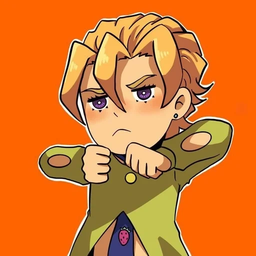 fugo, anime, pannacotta fugo, i personaggi degli anime, dior brando chibi