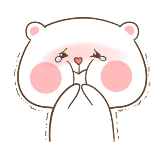 puffy bear, un joli motif, dessin de kawai, tuagom puffy bear, tuagom puffy bear and rabbit