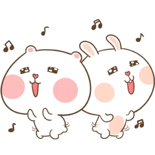 bello, kawaii, tuagom stupy bear, coppia marshmallow, disegni di kawaii carini