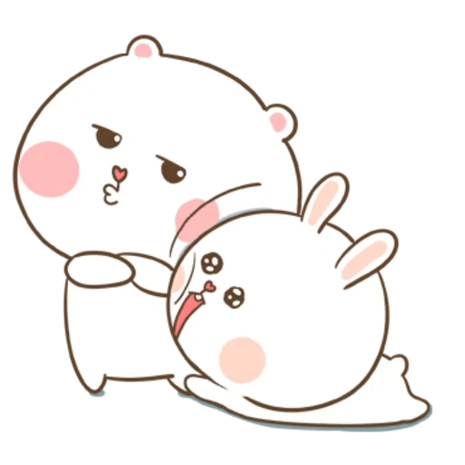 kawaii, dessins mignons, tuagom puffy bear, dessins kawaii mignons, tuagom puffy bear and rabbit