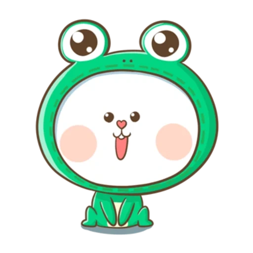 puffy rabbit, a lovely pattern, animals are cute, eve the frog