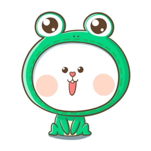 coniglio gonfio, disegni carini, gli animali sono carini, kawaii frog eva