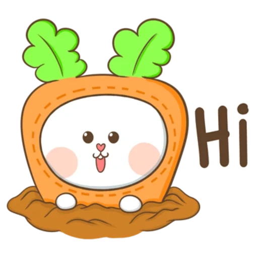 kawaii, clipart, gingembre, dessins kawaii, application de lapin