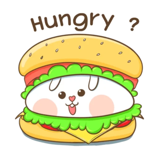 makanan, burger, pola yang indah, pola burger, kawai hamburg