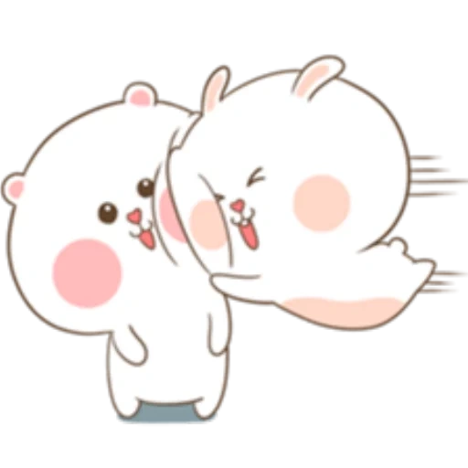 puffy bear, cute drawings, tuagom puffy bear, cute drawings of chibi, tuagom puffy bear and rabbit