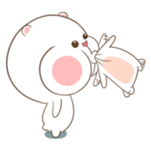 kawaii, cute drawings, kawaii drawings, cute illustrations, tuagom puffy bear and rabbit