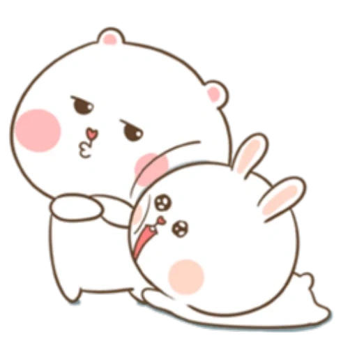 kawaii, lovely, cute drawings, tuagom puffy bear, tuagom puffy bear and rabbit