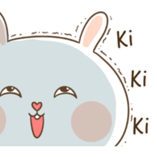 kelinci, kelinci tuagom, gambar kawaii, gambar kawaii yang lucu, tuagom puffy bear and rabbit