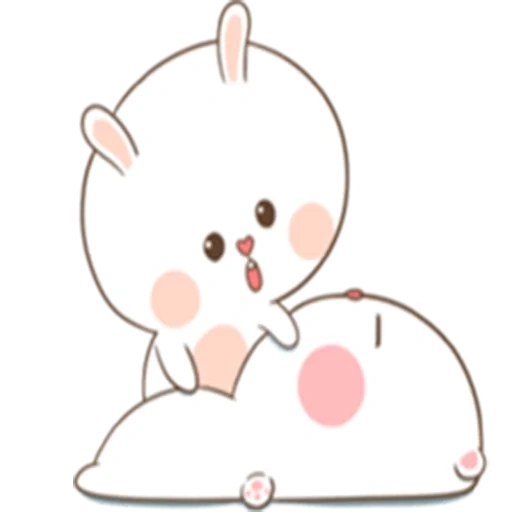 beruang kembung, gambar kawaii, tuagom puffy bear, beruang dan kelinci puffy, tuagom puffy bear and rabbit