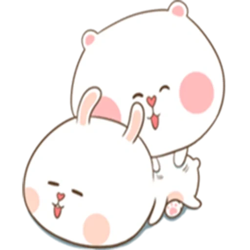 kawaii, lovely, cute drawings, kawaii drawings, tuagom puffy bear and rabbit