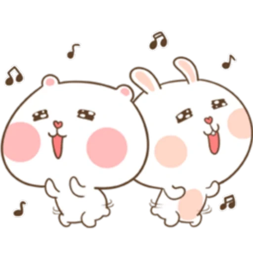 pack, lovely, the drawings are cute, tuagom puffy bear, marshmallow couple