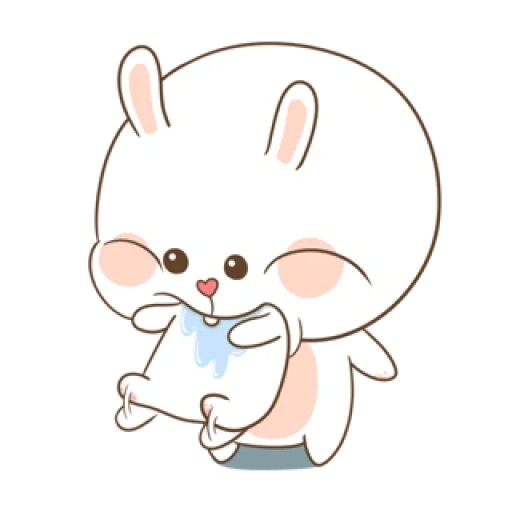 kawaii, puffy bear, puffy rabbit, kawaii drawings, cute drawings