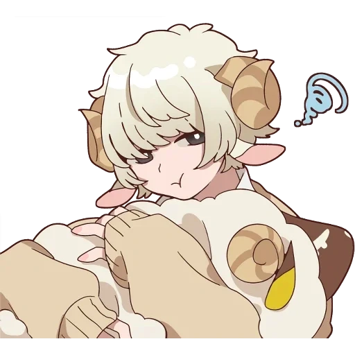 cartoon cute, anime lamb, anime lamb, tubarururu animation, tubalulu sheep