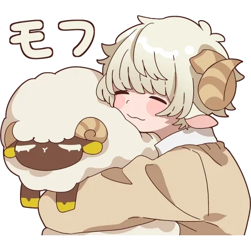 sheep field, anime lamb, anime lamb, tubarururu animation, lamb tubarururu animation