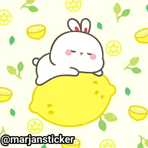 the morang, schöne muster, morang kaninchen, molang chibi aufkleber, schöne kavai-gemälde