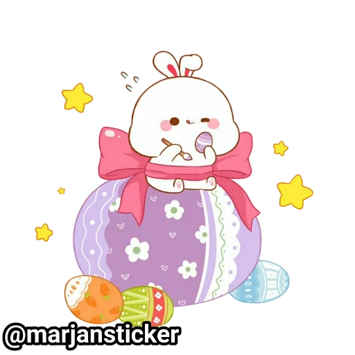 kawaii, molly rabbit, gambar kavai, gambar lucu, ilustrasi vektor