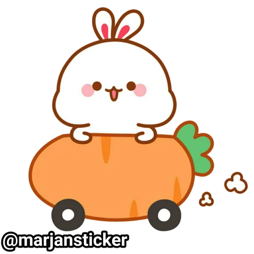 kawaii, kawaii drawings, korean bunnies, lovely tuji animado, cute drawings stickers
