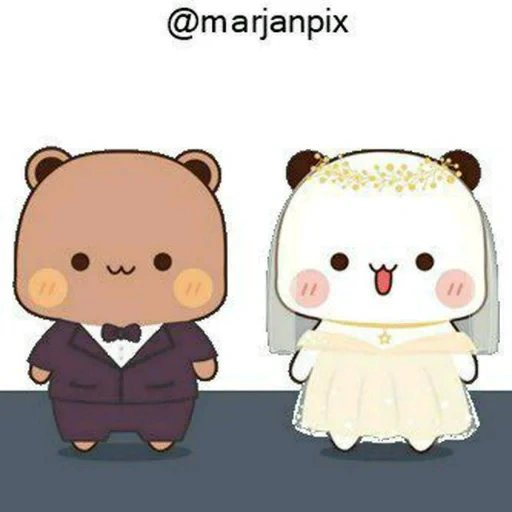 kawaii, clipart, i disegni sono carini, animali carini, peach e goma bears