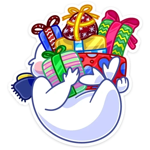 snowman, new year, seth new year, clipart snowman, snowman with a gift