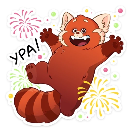 red panda, red panda turns red