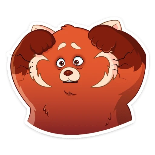 sebuah mainan, panda merah