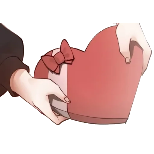 anime, clipart heart, hati dengan tangannya, anime meme valentine, glitchtale seni janji saya