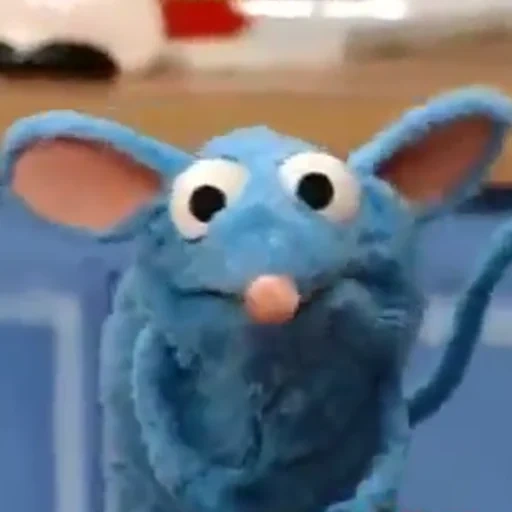 mouse biru, moncong konyol, binatang itu konyol, hewan ceria, mouse rumah biru besar