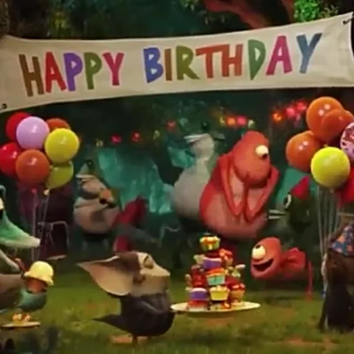 винни пух театр, день рождения 3 года, с днем рождения веселые, 3 года день рождения футаж, мультик праздник монстров трейлер 2013