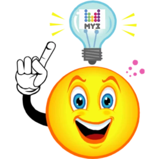 thoughts, i have an idea, smiling face idea, smiling face bulb, project emoji