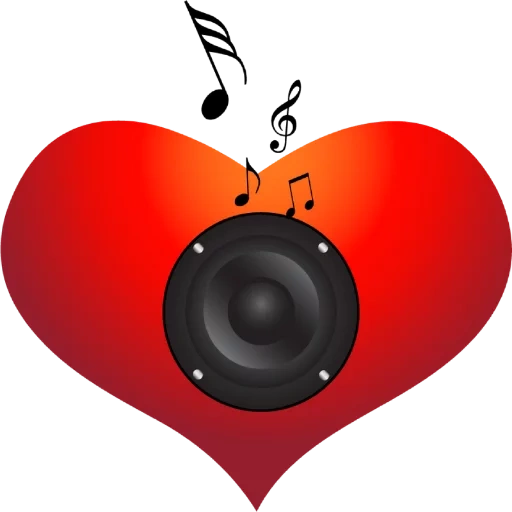 du son, muzika, musique, clipart, coeur dynamique