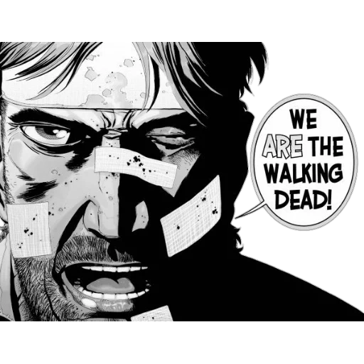 los muertos vivientes, rick graims comic, cómic de caminar muerto, rick walking dead comics, gobernador walking dead comics