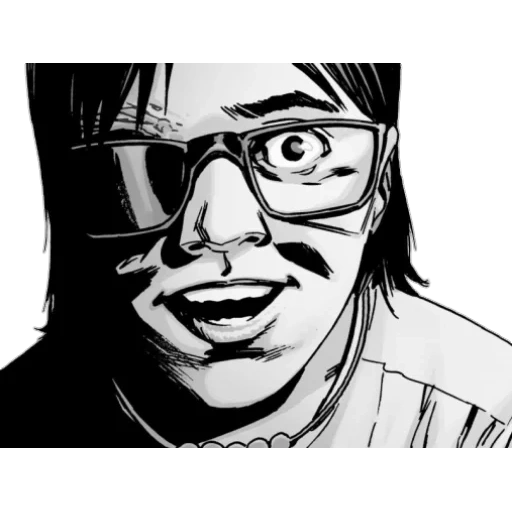 garçon, karl resto, twd maggie comic, comic karl graims, comite de lunettes carrées