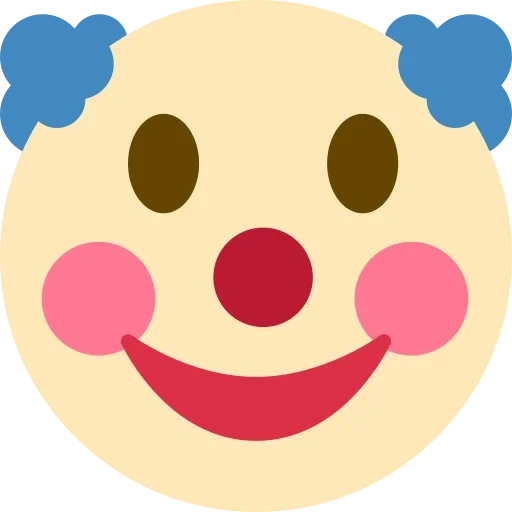клоун emoji, clown emoji, эмодзи лица, клоун эмодзи, эмоджи лицо клоуна